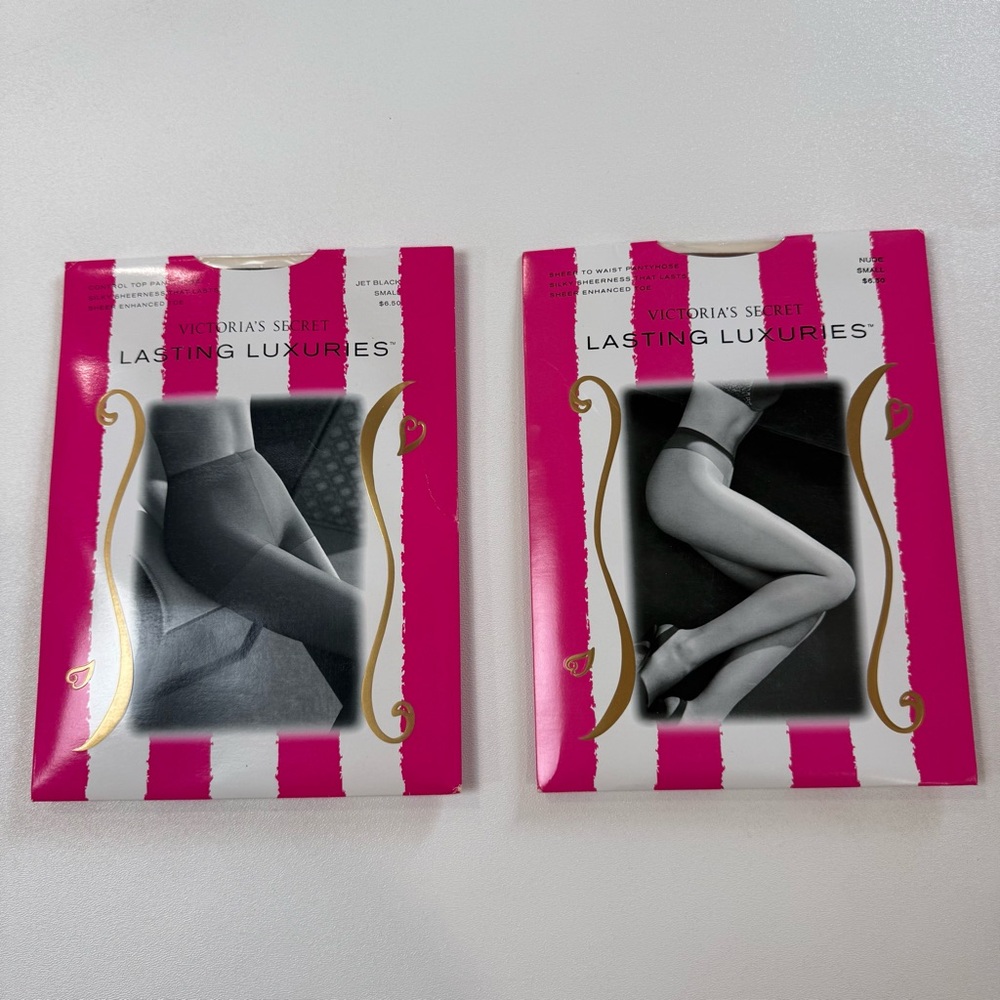 Vintage Victoria's Secret Lasting Luxuries Pantyhose Bundle Womens Size Small